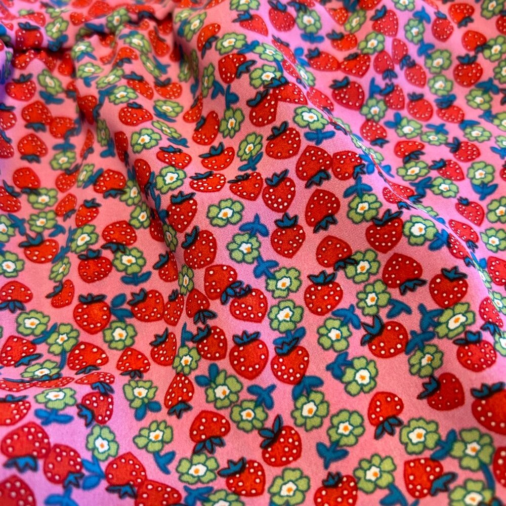 Strawberry Tiered Skirt Maxi